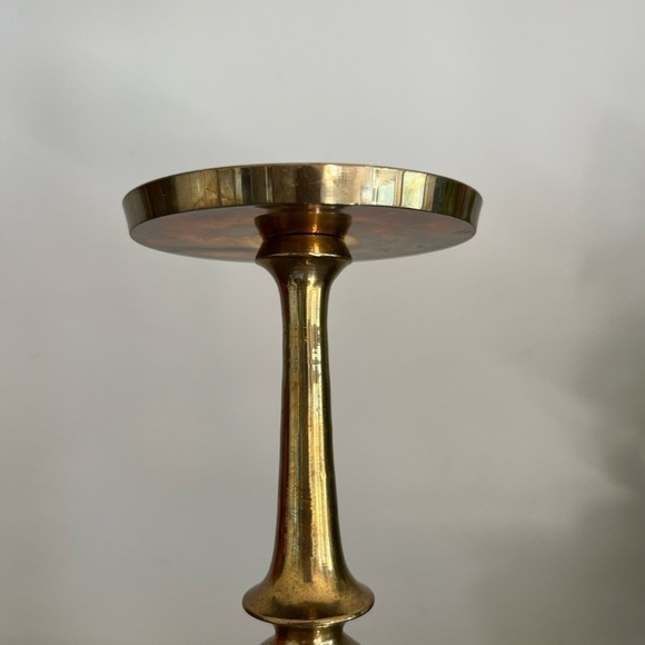 Brass candlestick for pillar candles - Picture 4 of 6